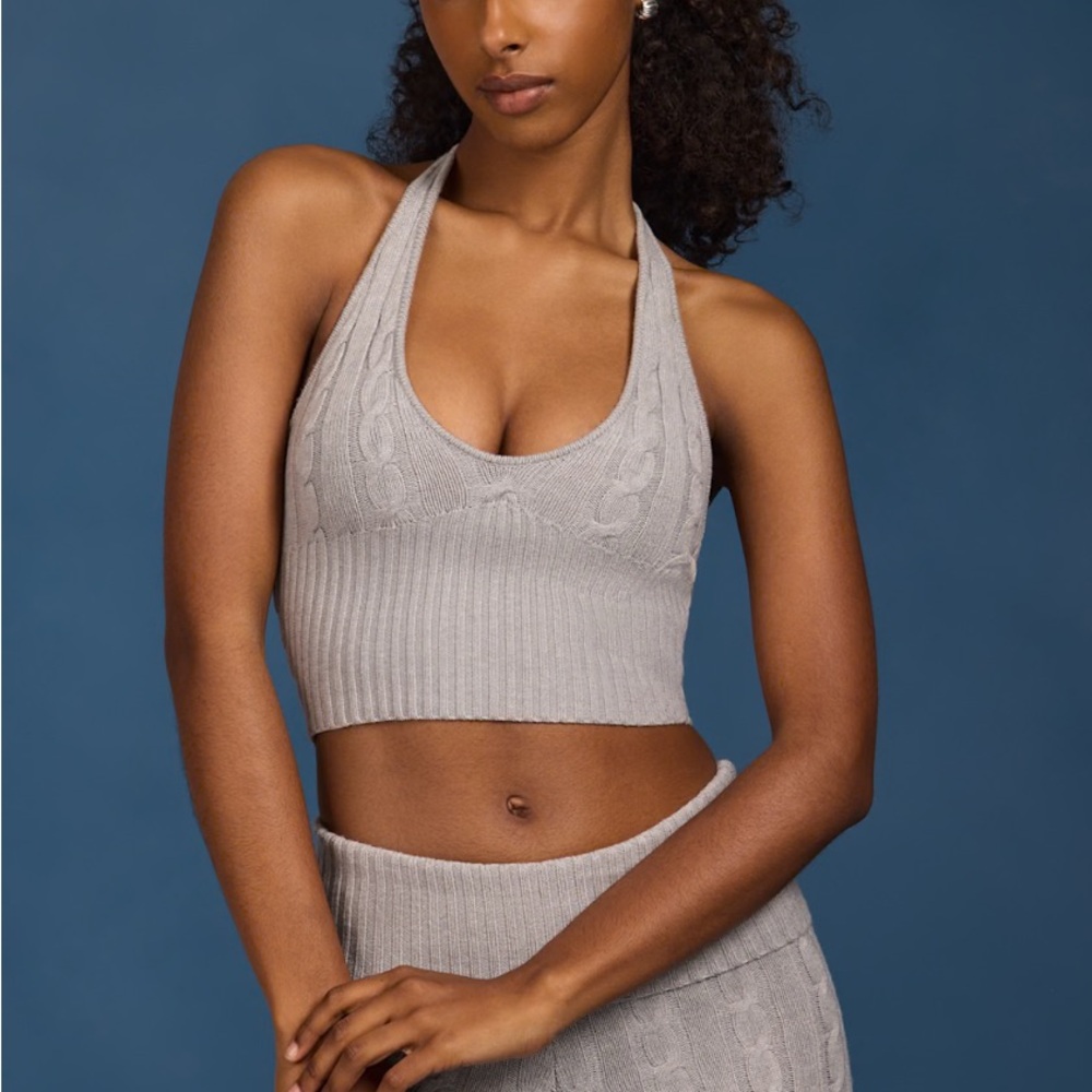 CALIA by Carrie Underwood Gray Ribbed Bra Intimates